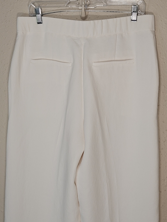 Aritzia The Limitless Pant Crepette Wide Leg High Rise Light Birch Size 12 - Picture 6 of 8